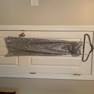 Sequence long dress silver size 2